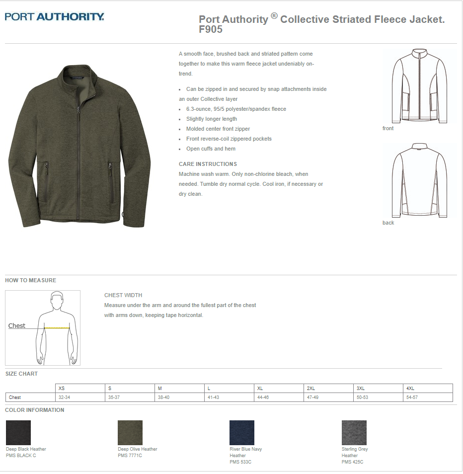 Coffee Port Authority® Collective Striated Fleece Jacket