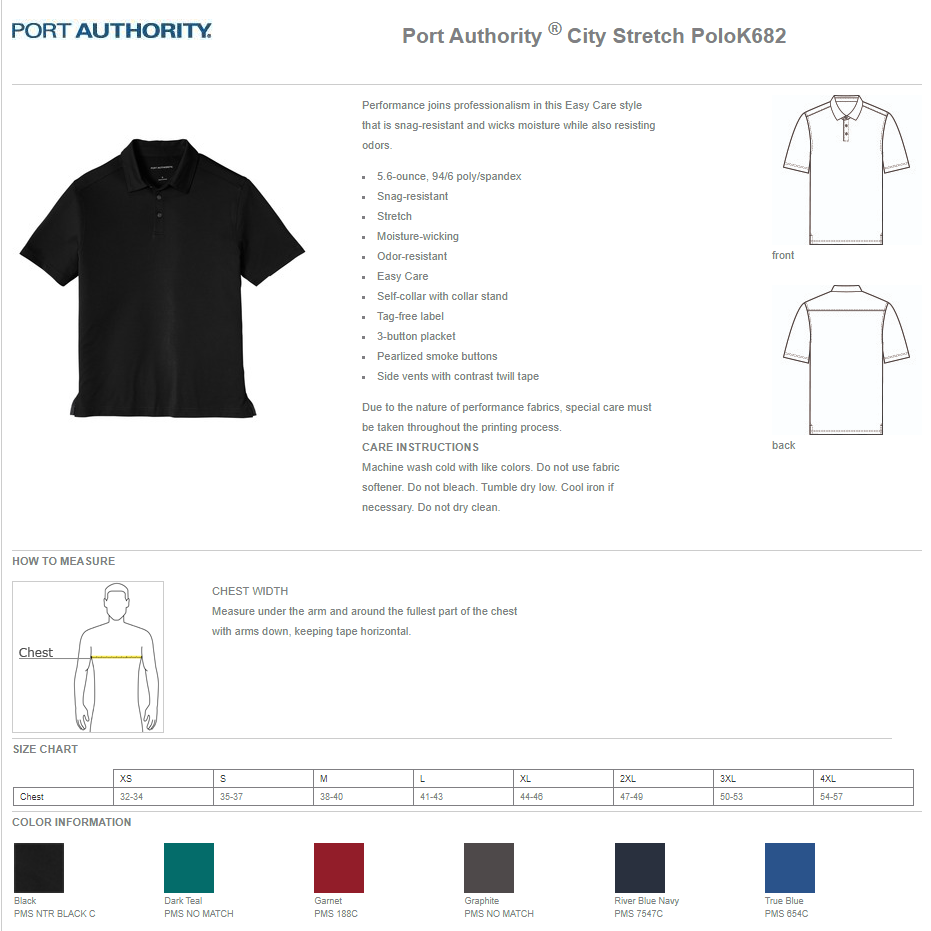 Coffee Port Authority ® City Stretch Polo